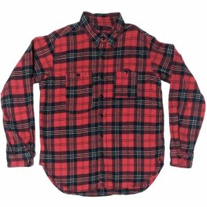 Engineered Garments Work Shirt Plaid Flannel M Red エンジニアドガーメンツ ワークシャツ フランネルシャツ ネルシャツ チェック 赤