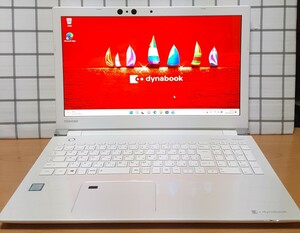 新SSD/512GB　15.6型フルHD/IPSディスプレイ　第8世代/Core i7-8550U　メモリ/8GB　Blu-ray【東芝dynabook T75/FW】Win11/Office 検T75