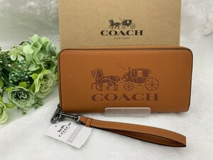 コーチ COACH 長財布 財布 プレゼント 贈り物 ラウンドファスナー ロング ジップ ホース＆キャリッジ 馬車柄 新品 ファッション C3548 C152