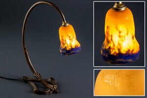 【西洋美術】『 ミューラー Muller 色硝子テーブルランプ 16773 』 ミューラー兄弟 色ガラス ドイツ インテリアライト アンティーク 照明