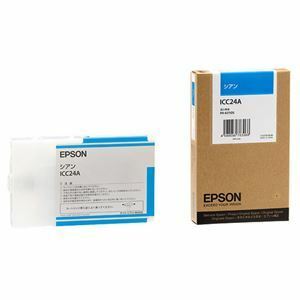 【新品】(まとめ) エプソン EPSON PX-P／K3インクカートリッジ シアン 110ml ICC24A 1個 【×10セット】