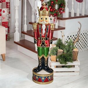 クリスマスホリデー サンタさんの北極イルミネーション付きトナカイ彫像インテリア装飾 アート工芸ギフト輸入品