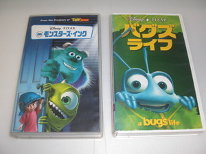 ●VHS ディズニー・ピクサー ビデオテープ モンスターズ・インク & バグズライフ 日本語吹き替え版 ※再生未確認 計2本セット 送料520円～