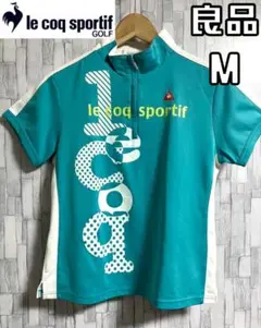 ルコックゴルフ le coq GOLF レディース 半袖ジップシャツ Mサイズ