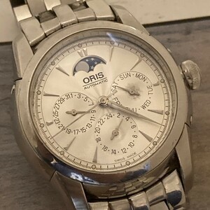 ◆稼働品◆良品◆ ORIS オリス 7546A トリプルカレンダー ムーンフェイズ 自動巻き メンズ腕時計 