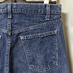 W33 珍品 80s ビンテージ USA製 リーバイス Levis 505-0250 ストライプ デニムパンツ ジーンズ 501XX アメリカ製 90s L34 ギャラクティック