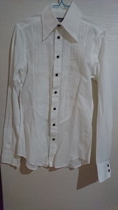DOLCE&GABBANA ホワイト 白 フリフリ ドレス シャツ ドルガバ