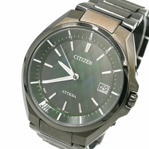 1円 稼働 美品 箱/保証書/コマ4付 CITIZEN シチズン アテッサ ATTESA GREENEDITION CB3015-53W H128-A0WV101 QZ 腕時計 334620240430