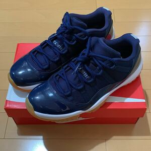 送料無料 NIKE AIR JORDAN 11 RETRO LOW ナイキ エアジョーダン 11 レトロ ロー ミッドナイトネイビー ガム 528895-405 29 cm