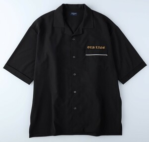 ◆新品◆ 定価3300円!! BACKNUMBER バックナンバー ストレッチ仕様!! ボーリングシャツ 半袖 ブラック 黒 メンズ Mサイズ