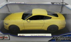 お勧め・マイスト　2015　Ford Mustang GT イエロー　マスタング　ミニカー　箱付き