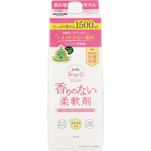 ファーファ フリー&(フリーアンド) 香りのない柔軟剤 無香料 詰替用 1500mL