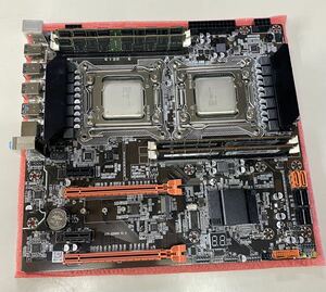 x79 マザーボード デュアル E5-2680 CPU×2 メモリDDR-3 16GB×4