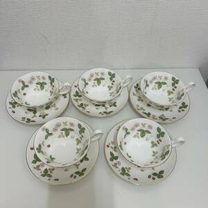 ★☆ WEDGWOOD ワイルドストロベリー フルーツティー カップ＆ ソーサー　5客セット　 #4264☆★