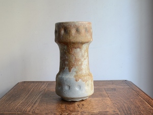 アンティーク花器 オブジェ ヴィンテージ デザイン 陶器 フラワーベース（H19.5cm） 華道 花瓶 生け花ポット