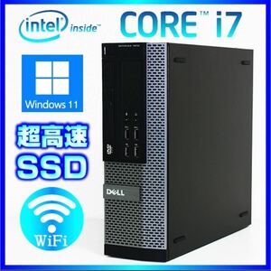 DELL Win11 Core i7-3770 超高速SSD128GB +HDD500GB メモリー 16GB Office2021 搭載 USB3.0 無線Bluetooth搭載 OptiPlex 790/7010/9010SFF