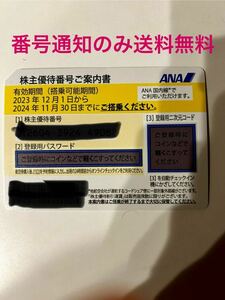 全日空　ANA株主優待 2024年11月末まで　1枚