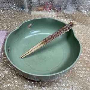 茶道用品 菓子器 木箱付き（蓋に割れあり）