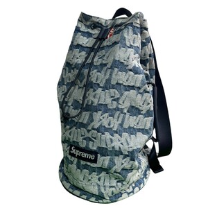 【美品】シュプリーム SUPREME　 22SS Fat Tip Jacquard Denim Backpack バックパック 商品番号：8065000170780