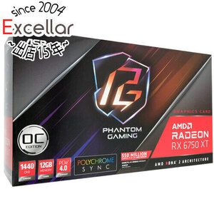 ASRock製グラボ Radeon RX 6750 XT Phantom Gaming D 12GB OC PCIExp 12GB [管理:1000027292]