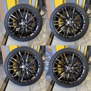 BRIDGESTONE POTENZA RE050A　クラウン　アスリート用　純正　18インチタイヤホイールセット　スパッタリングメッキ