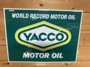希少　YACCO MOTOR OIL ヤッコモーターオイル　アクリル板　看板　アドバタイジング　ADVERTISING ガレージ コレクション　