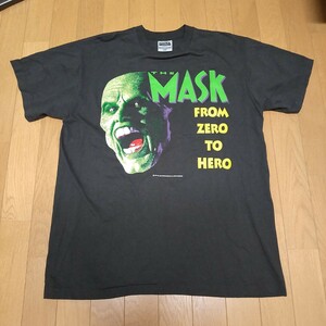 映画 マスク THE MASK プリントTシャツ メンズL ブラック ヴィンテージ 古着 ムービー TULTEX