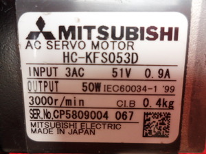 新品　三菱 Mitsubishi HC-KFS053D サーボモーター　6ケ月保証