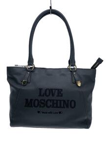 LOVE MOSCHINO◆トートバッグ/レザー/GRY