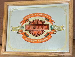 ハーレーダビットソン HARLEY DAVIDSON ウォールミラー 80年アニバーサリー 1903〜1983