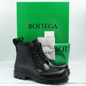 BOTTEGA VENETA ラバーレースアップブーツ サイズ43 ブラック 676884V1AJ0 ボッテガヴェネタ Rubber Lace-up Boots レインシューズ