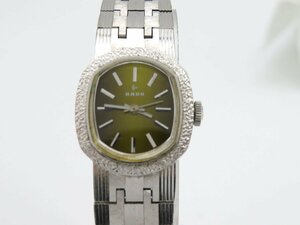 1円◆稼働◆ ラドー 333.7903.4 グリーン 手巻き レディース 腕時計 M05310