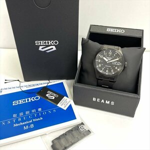 SEIKO セイコー 5SPORTS 5スポーツ x BEAMS ビームスコラボ 4R36-14V0 SBSA209 300本限定 ブラック 黒 メンズAT腕時計 デイデイト 箱 美品