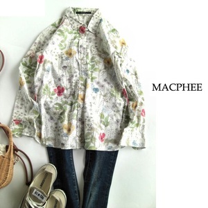 マカフィー(MACPHEE)花柄コットンシャツ　トゥモローランド