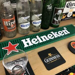 バーマット Heineken ハイネケン/ アメリカン雑貨 BAR アルコール ジュース お酒 インテリア雑貨 ディスプレイ クッション ダイナー 緑