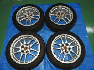 23 CT9W CT9A エボ 9 純正 17インチ 8J OFF+38 PCD114.3 5穴 ホイール エンケイ ENKEI アルミ 235/45R17 DZ102 ASSY ランサー ワゴン EVO 8