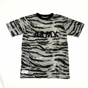 Wtaps/Vintage Army Tigers Stripe Camo T-shirt/Military/Black×Gray×Khaki/Large/90