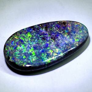 遊色効果抜群!!［天然ボルダーオパール11.002ct］A 21.8×12.0mm ルース 裸石 black opal 宝石 ジュエリー jewerly DA0 テEB0 S