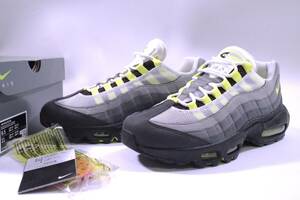 本物/2020年 NIKE AIR MAX95 OG 超希少サイズUS9.5/27.5cm イエローグラデ Ziploc保管 新品同様の極上品 完全復刻版 jordan1 retro dunk sb