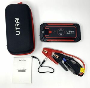 【一円スタート】UTRAI 大容量ジャンプスターター 12V車 24000mAh ワイヤレス充電対応 2500Aピーク電流 1円 SEI01_1468