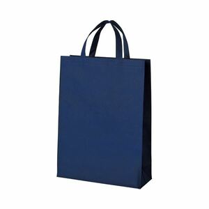 (まとめ）スマートバリュー 不織布手提げバッグ中10枚ブルー B451J-BL【×5セット】