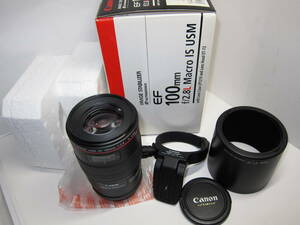 Canon EF マクロ 100mm f2.8L IS USM (三脚座付き) ■美品■ 10686 ①