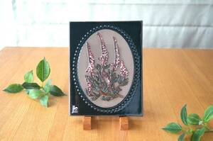 Jie Gantofta/ジィガントフタ●ヘザーの陶板（小）ピンクのお花●スウェーデン製 NO.2254