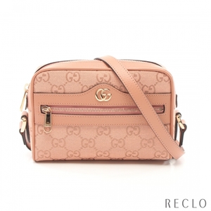 グッチ GUCCI オフィディア ミニ バッグ GGキャンバス ショルダーバッグ キャンバス レザー ピンク 574493 レディース 中古