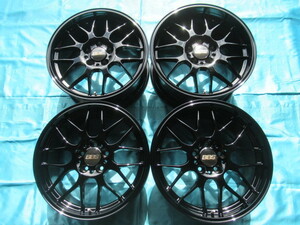 BBS RG-R(RG703/704) 8.0J IS40 9.0J-18インチ IS42 PCD114.3 5H クラウン レクサスIS RX‐7 マークX他 正規品 鍛造 再塗装ブラック