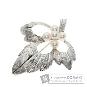 MIKIMOTO ミキモト パール 真珠 ブローチ シルバー レディース 中古