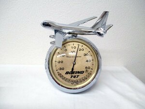 デッドストック 当時物 ボーイング 747 BOEING 747 温度計 貯金箱 昭和レトロ 置物 Thermometer