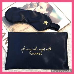 未使用！　CHANEL アイマスク×ファスナー付きポーチ　ネイビー