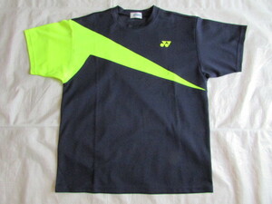 メンズ Mサイズ yonex 半袖 Tシャツ USED きれい ゲームシャツ ネイビー系 ヨネックス 