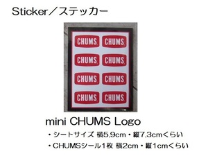 チャムス Sticker ステッカー CHUMS mini Logo 新品 CH62-0089 PVC素材 防水